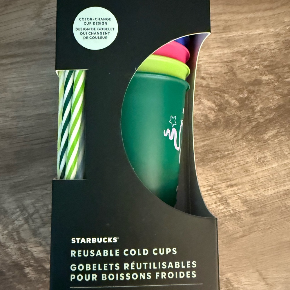 Starbucks Reusable Cold Cups - Green and Pink